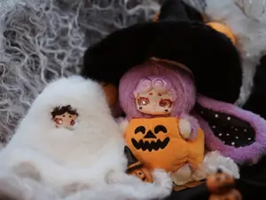 Lucky Deer Nai Halloween Magic Moment Rabbit and Ghost Cute Group CP for Halloween Parties and Gifts