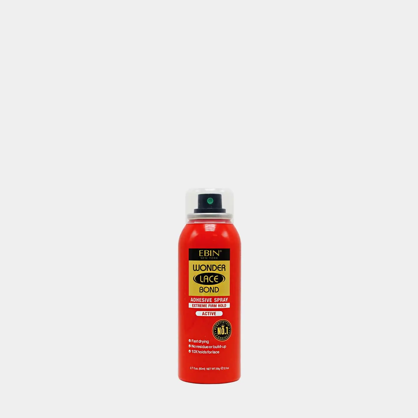 Ebin New York Wonder Lace Bond Aerosol Can Hairspray - Extreme Firm Hold Haircare for Active Daily Use, Sweat-Resistant, Quick-Dry, Gentle, Vegan, Cruelty-Free Lace Wigs Adhesive, 2.82 oz