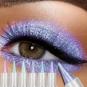 6pcs Glittery Eyeshadow, Matte Finish, Eyeshadow Stick, Glitter Shimmer Eyeshadow, Glitter Eyeshadows, Perfect for Halloween & Daily Eye Makeup, Eye Shadow Sticks