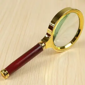 Metal Magnifying Glass, 50x HD Handheld Magnifier, Ideal for Reading, Science Experiments, Sunlight Ignition, Jewelry Insect Plant Observation