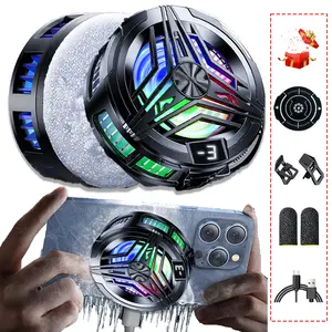 Universal Mini Mobile Phone Cooling Fan Silent Cooler Radiator Turbo Hurricane Game Cooler Cell Phone Cool Heat Sink Game Cooler Portable Cooling Fan For Phone Gaming Phone Cooler