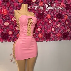 Women's Formal Leather Dress Party Dresses for Weddings and Special Occasions - Womenswear