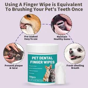 Pet Dental Care Wipes Set, Eye Tear Stain Remover, Disposable Finger Wipes for Dogs & Cats, Safe & Gentle, Essential Pet Supplies