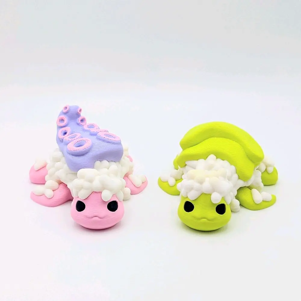 Sushi Turtles Articulating Fidget Toy with Features for Stress Relief and Fun Play