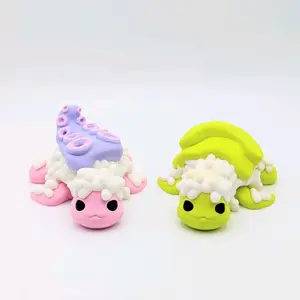 Sushi Turtles Articulating Fidget Toy with Features for Stress Relief and Fun Play