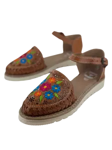 Women's Handmade Huarache de Pulsera - 7 Flowers