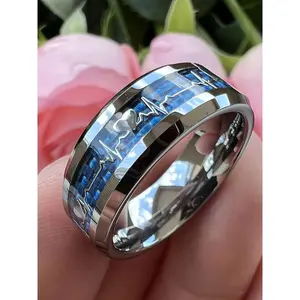 Stainless Steel Ring, Fashion Heartbeat Design Ring for Party, Daily Decor, Trendy All-match & Exquisite Jewelry for Birthday Gift, Statement Multi Ring