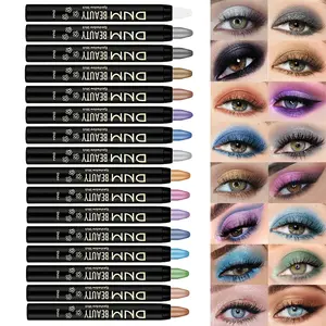DNM 16 Color Waterproof Eye Makeup Color Pearlescent Pen High Light Stick Silkworm Lying Pen Rotating Smoky Eye Shadow Pearlescent Matte Eye Shadow Pen