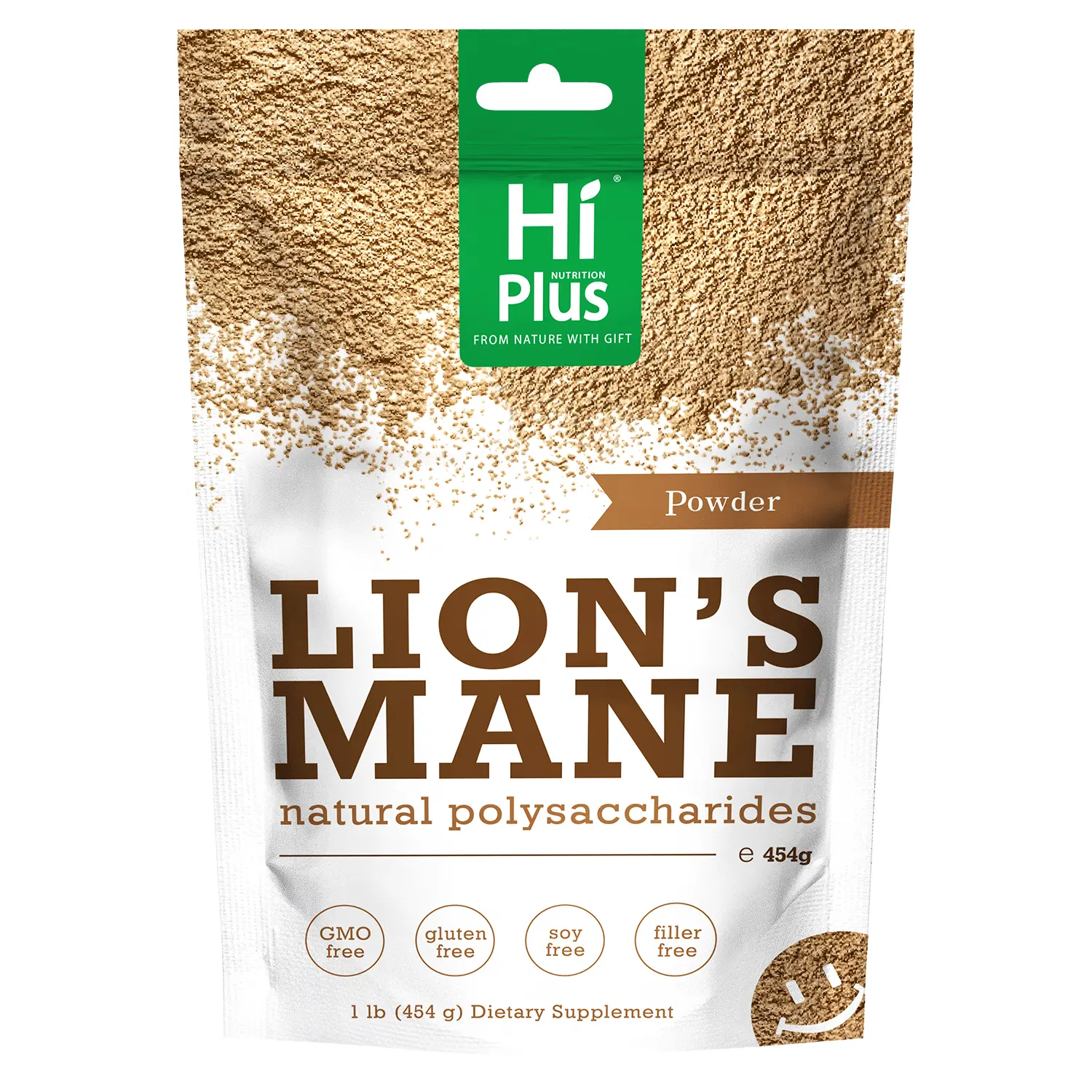 HiPlus Organic Freeze-Dried Edible Lion Head Mushroom Powder - Dairy-Free Functional Mushroom Wellness Supplement for Adults, Focus Fuel, Brain Health, Immune Support, Coffee-Ready Mix, No Additives