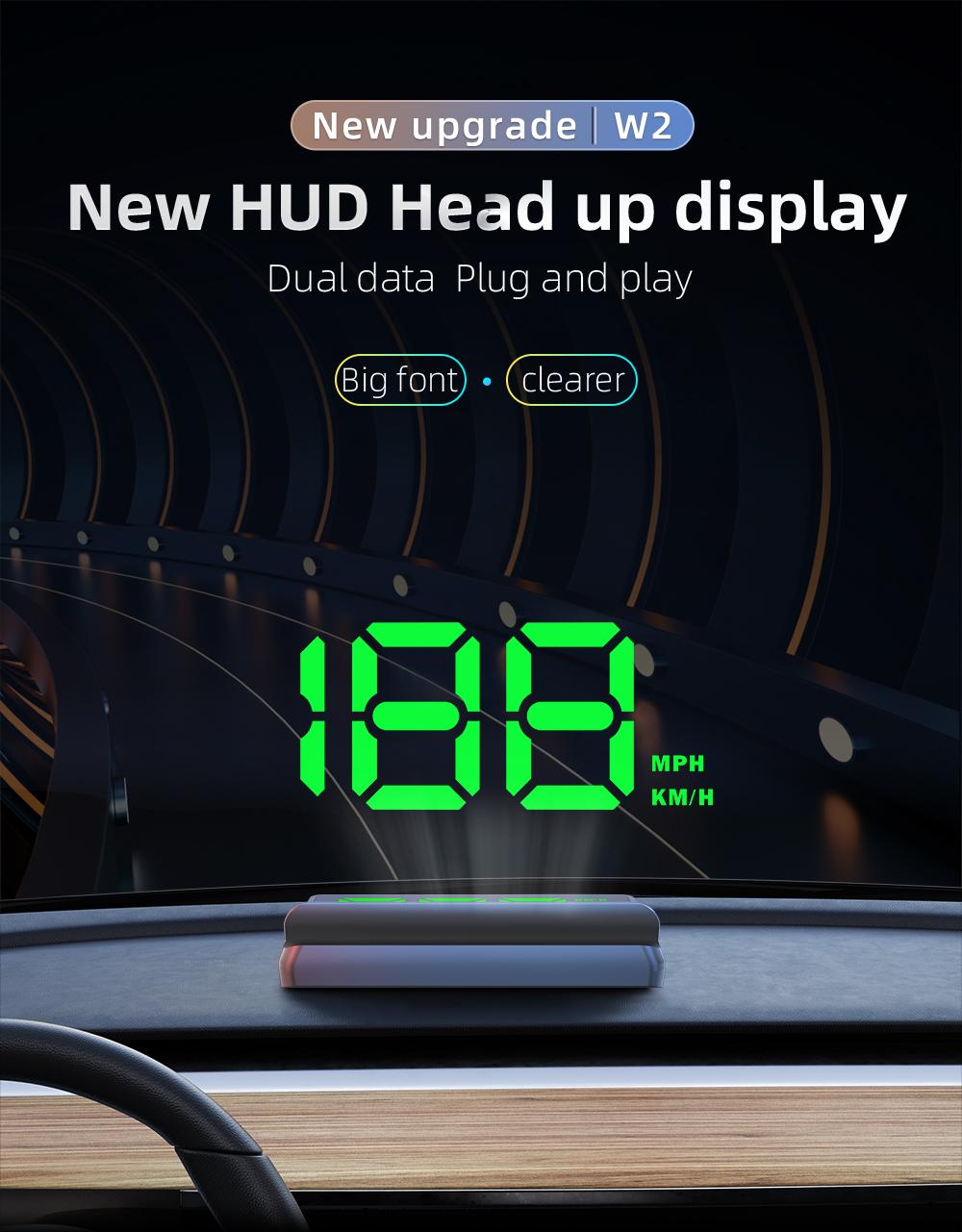 Heads Up Display for Cars, Car HUD Speedometer with GPS, Auto Brightness Adjustment, Overspeed Alarm, Plug and Play for All 5V Vehicles Heads Up Display for Cars, Car HUD Speedometer with GPS, Auto Brightness Adjustment, Overspeed Alarm, Plug and Play for All 5V Vehicles