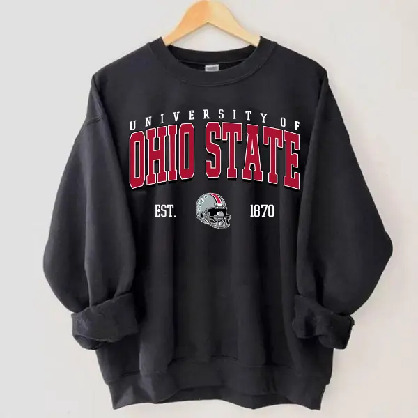 Ohio Sweatshirt State of Ohio Sweater Vintage University Crewneck Varsity Football Shirt