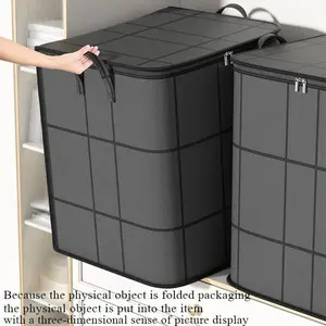 Large Capacity Clothes Storage Carrying Bag, 1 Count Foldable Clothes Storage Organizer, Multipurpose Storage Bag for Home Bedroom Dormitory