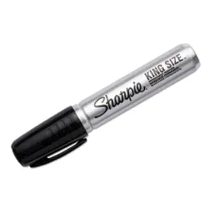 212 MAIN King Size Industrial Waterproof Aluminum Felt Tip Permanent Sharpie Marker - Black, for Heavy Mark in Sports & Outdoor Cycling Leisure Equipment