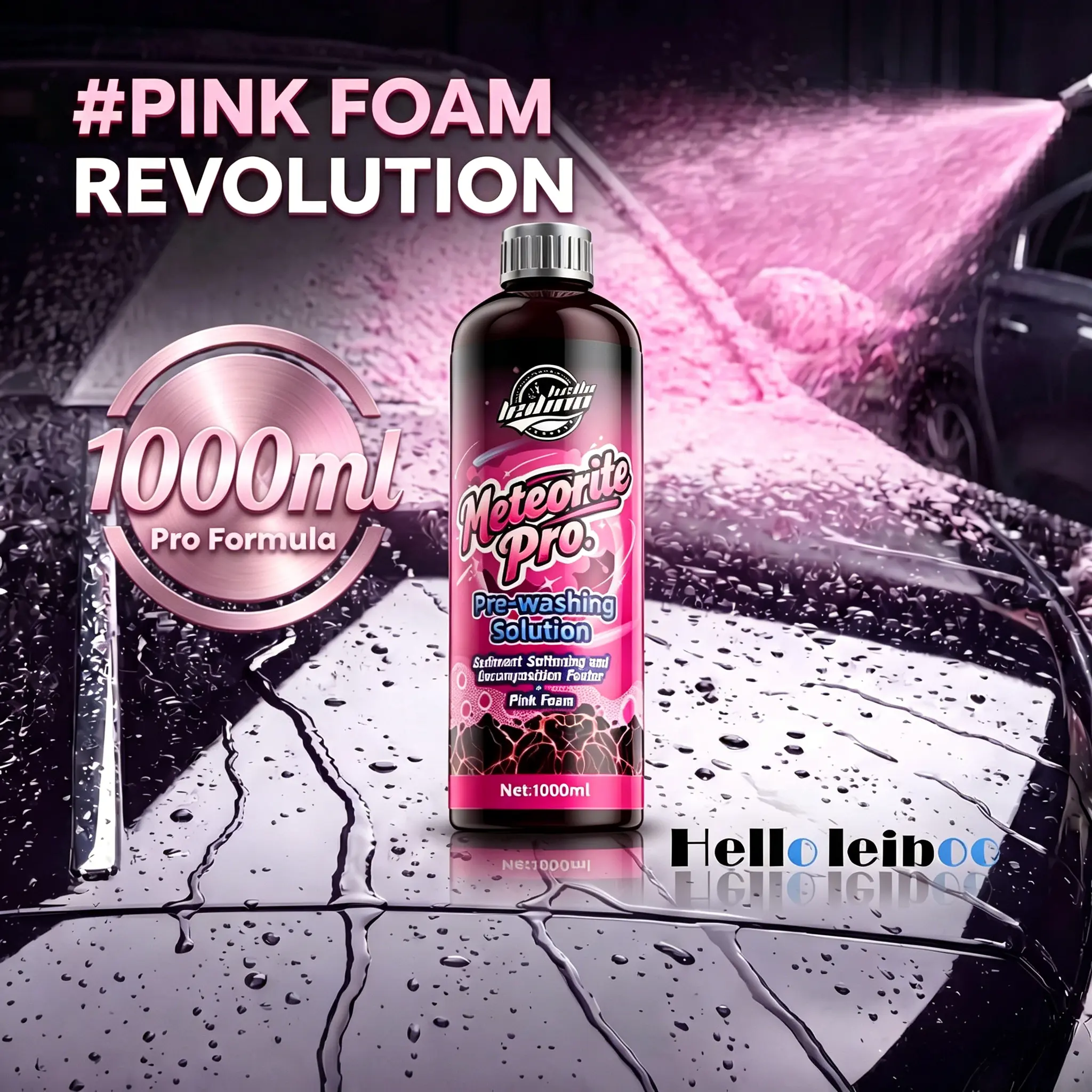 【DealsForYouDays】High-Foaming PH-Neutral Car Soap - Perfect for Foam Cannons & Bucket Washes, Foam pre-wash solution softens dirt and dust on the car paint surface, Safe on All Vehicle Finishes - Pink