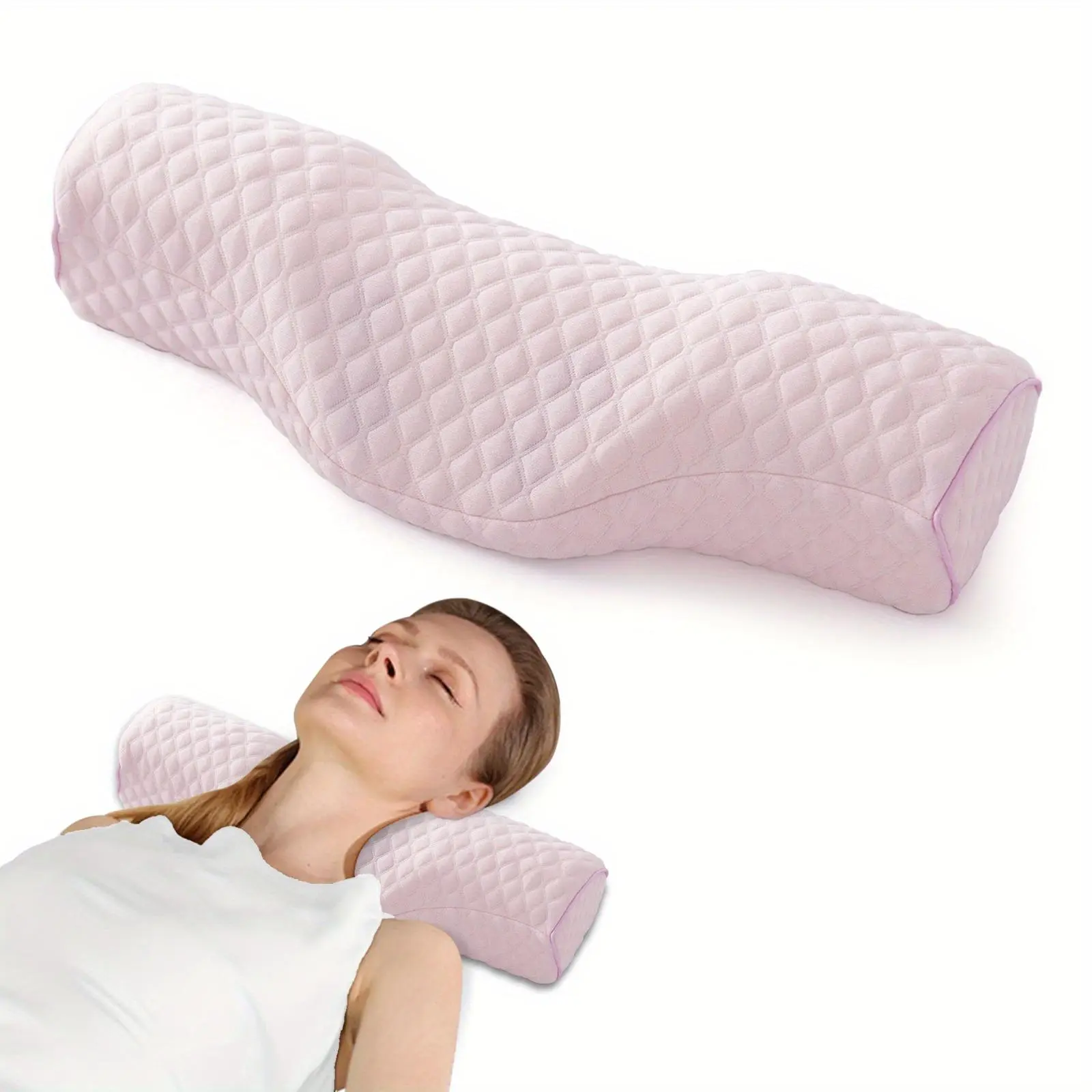 Ergonomic Cervical Supportive Memory Foam Pillow, 1 Count Orthopedic Neck Support Pillow, Breathable Pillow  for Ultimate Relaxation & Comfort