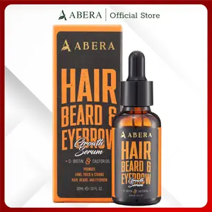 [AUTHENIC] Abera Men Serum - Abera Hair Growth Serum for Hair Loss, Natural Hair Regrowth Treatment for Hair & Beard with Biotin & Castor Oil
