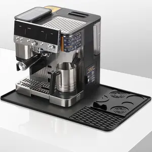 Silicone Coffee Maker Mat for Ninja Luxe Espresso Coffee Machine ES601/ES701 & Most Home Espresso Machines - 23"x15" Large Anti-Slip Heat-Resistant Bar Mat - Accessories for Ninja Luxe Cafe, Coffee Equipment