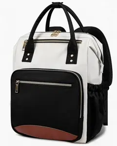 LEFAME Laptop Backpack for Women Work, Water-Resistant Travel Backpack Gift for Teacher & Nurse | Fits 15.6" laptop, w/ 40oz bottle holder, Wide opening, For campus, work, travel, everyday