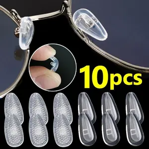 10 pieces 5 pairs of glasses nose pads, upgraded soft silicone airbag glasses nose pads gas oval silicone nose pads glasses soft nose pads glasses non-slip nose pads eye protection tools glasses accessories