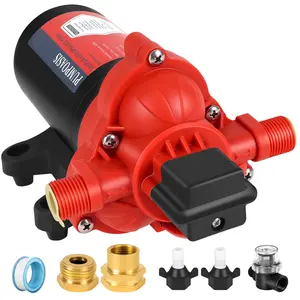 12V Pump, 2.5gpm-8amp-60psi, Chemical and Corrosion Resistant, Compatible with Roundup, Diaphragm Pump with Pressure Switch and Self-Priming for Agricultural Spraying, Rv, Boats, Etc