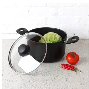 5-Quart Non-Stick Dutch Oven with Glass Lid – Aluminum Cookware Pot