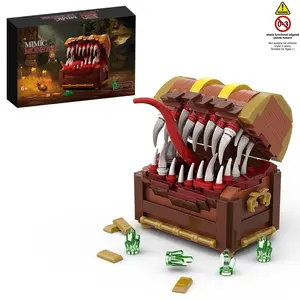 Mimic Chest Game Monster Building Blocks Toy, 366pcs/set Creative Stem Building Blocks Toy, Desktop Ornament, Birthday Gift for Teens, Bricker Build Sets, Building Kit