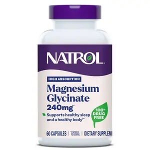 Natrol High Absorption Magnesium Glycinate 240mg Capsules for Healthy Sleep and BoNatrol High Absorption Magnesium Glycinate 240mg Capsules for Healthy Sleep and Body - 30ctdy - 30ct