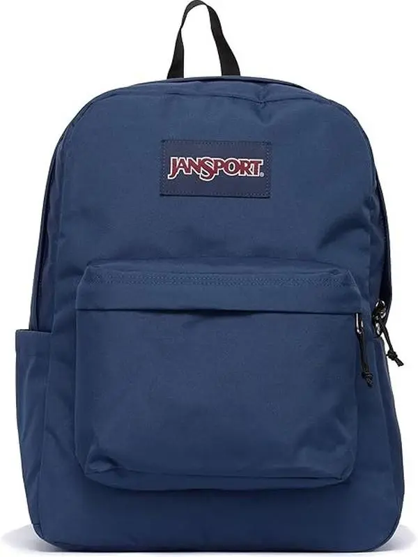 JanSport SuperBreak Navy Backpack - Classic, Durable, & Lightweight School Bag