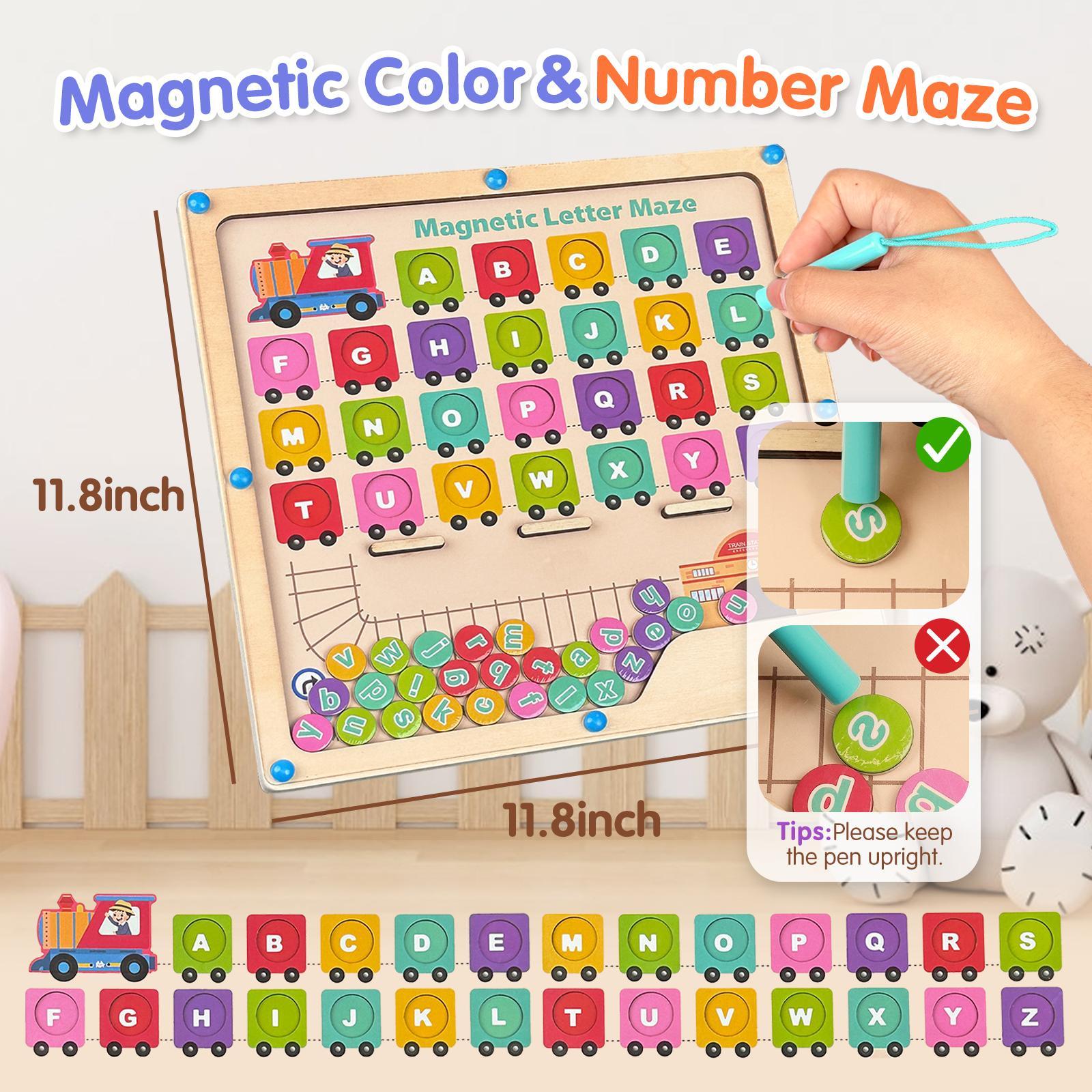 [Magic Toy] Wooden Color Matching Counting Puzzle for Toddlers Educational Fine Motor Skills Toy