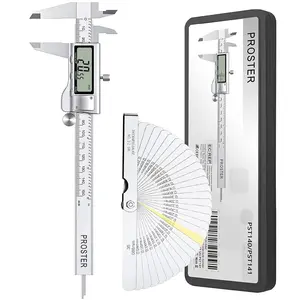 Proster Digital Vernier Caliper 6inch/150mm + 32 Feeler Gauges Dial Caliper Caliper Fraction/Inch/Metric Electronic Caliper Measuring Tool for Length Width Depth Inner Outer Diameter