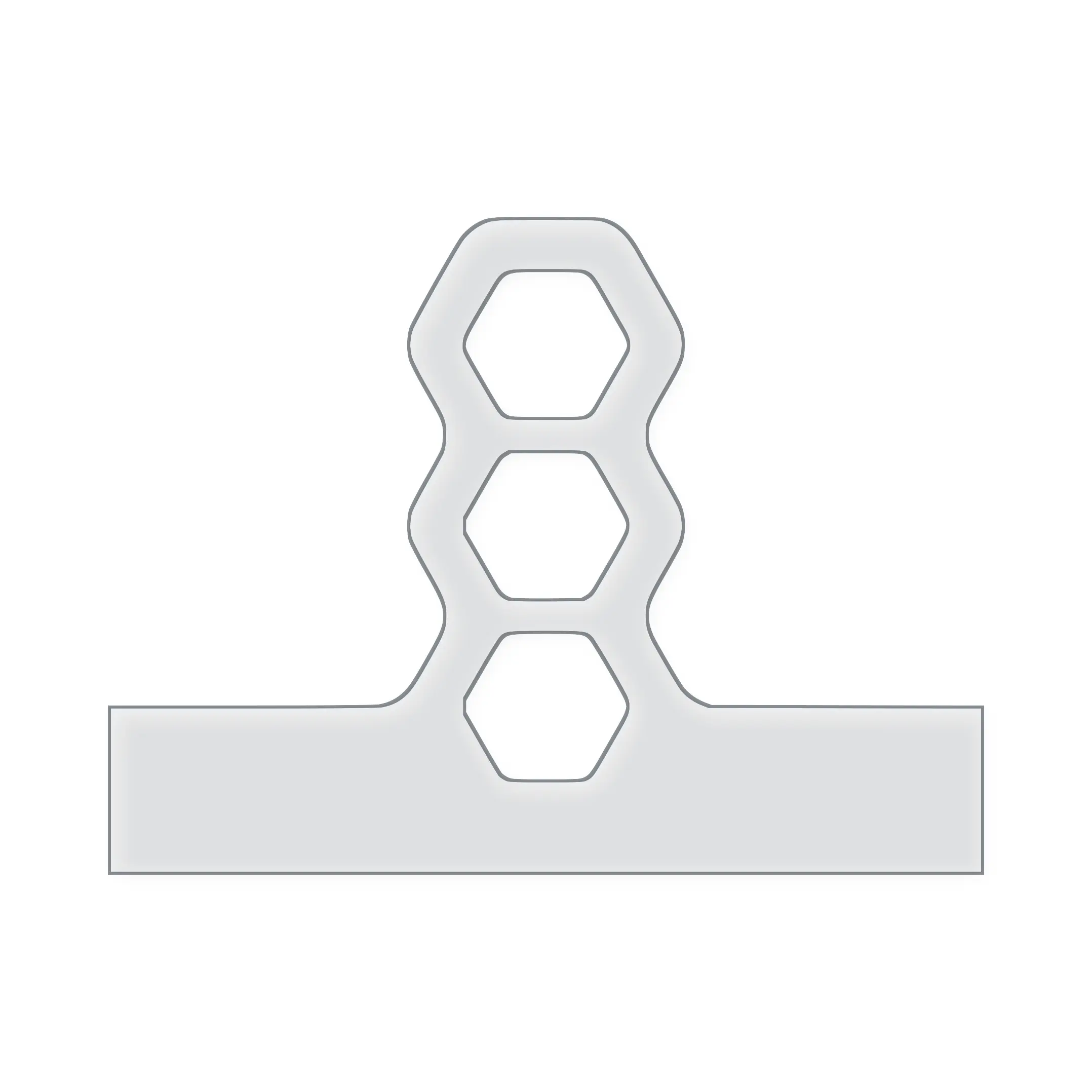 Stacked Honeycomb Charcuterie Board Handle Router Template