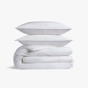 King/California King Casual Organic Cotton Duvet Cover & Sham Set White - Parachute