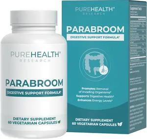 PUREHEALTH RESEARCH Parabroom - Natural Gut Cleanse & Bloating Support with Wormwood & Black Walnut for Digestive Balance and Internal Harmony - Healthcare, Dietary