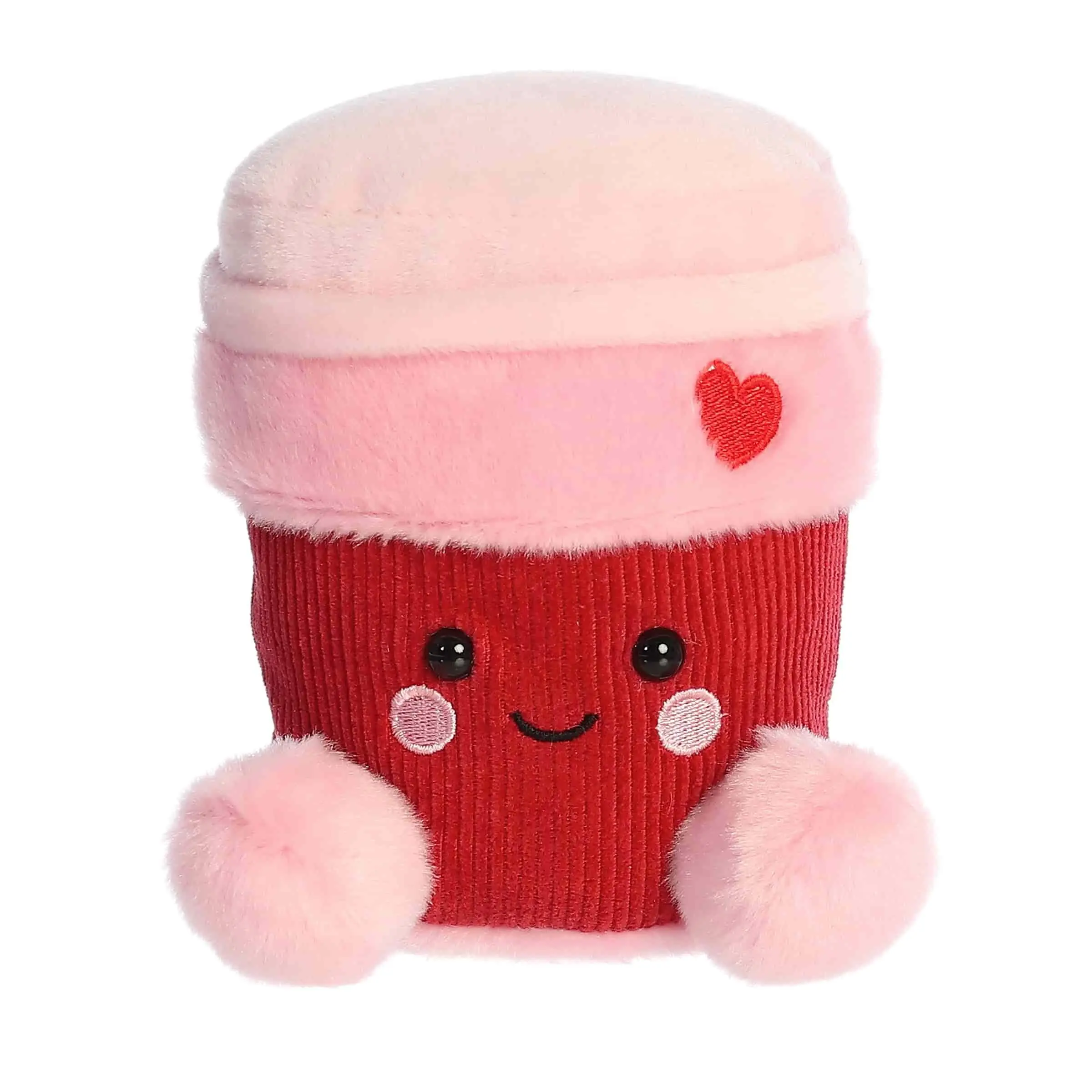 Palm Pals Adorable Parker Heart Coffee 5 inch Pink Mini Soft Plush Collectable Stuffed Animal