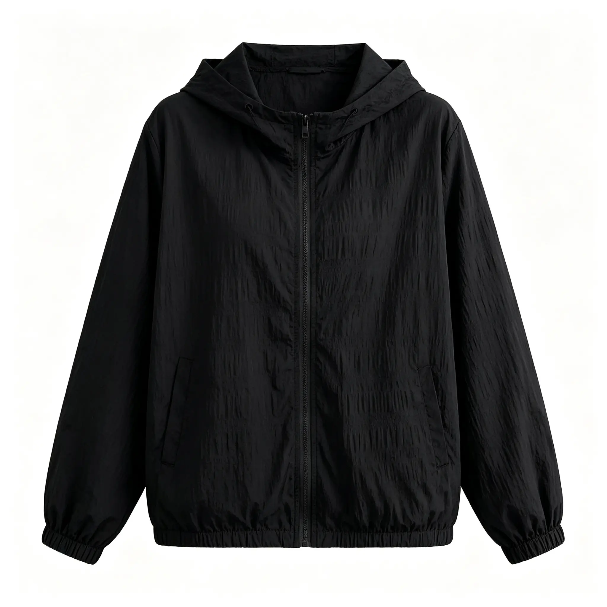 2026 Summer Women's Zip‑Up Hooded Sun Protection Jacket, Loose Fit Lightweight Ins Style Casual Coat for European American Trend
