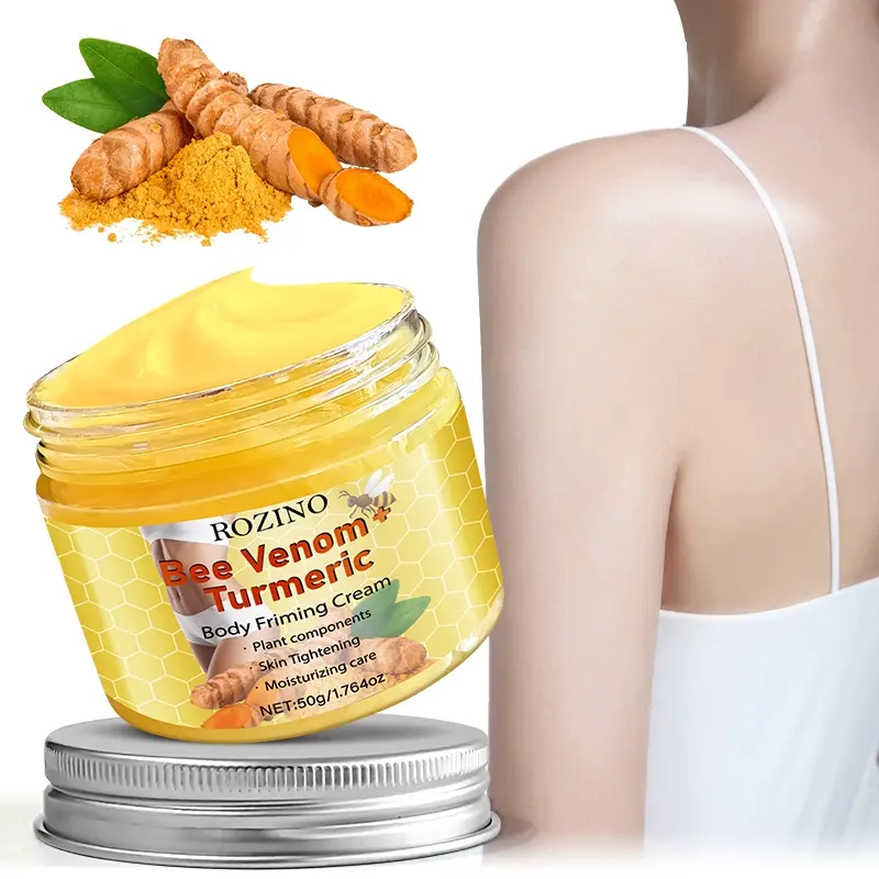 Rozino Bee Venom Turmeric Body Firming Cream 50g, Moisturizers, Full Body Use, Contains Bee Venom Extract, Turmeric, Plant Extracts, Moisturizing, Tightening