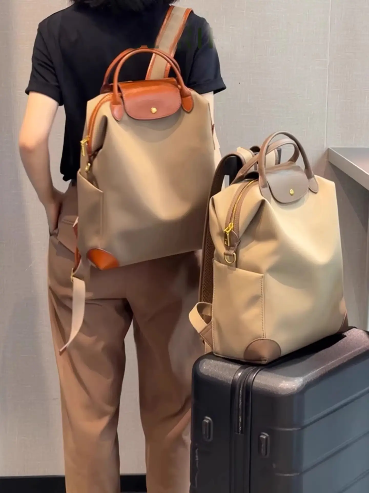 High-Quality Nylon Backpack, Women's Commuter Laptop Bag, Computer Backpack, Large Capacity Lightweight Backpack, Unisex Business Waterproof Backpack