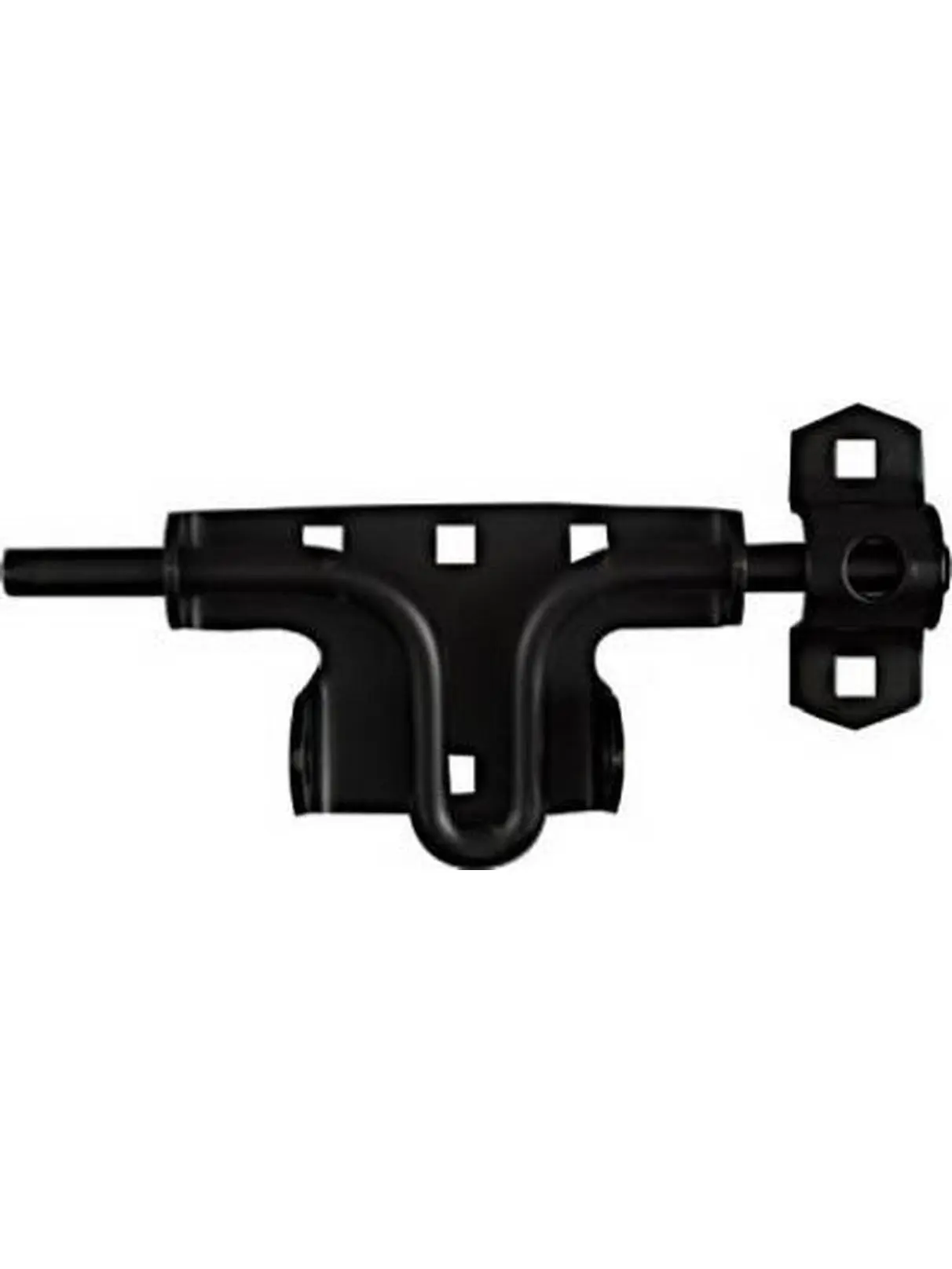N165-506 National Slide Bolt Latch, Satin Finish, 10.5 l x 4.5 w x 1.2 h in, Easy Operating, for Doors and Gates, Latches Right or Left, May Be Padlocked