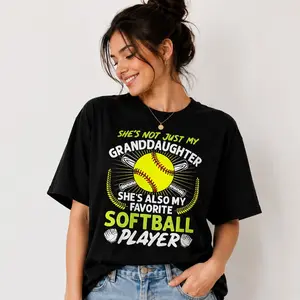 Proud Softball Grandpa Shirt – My Favorite Player Is My Granddaughter