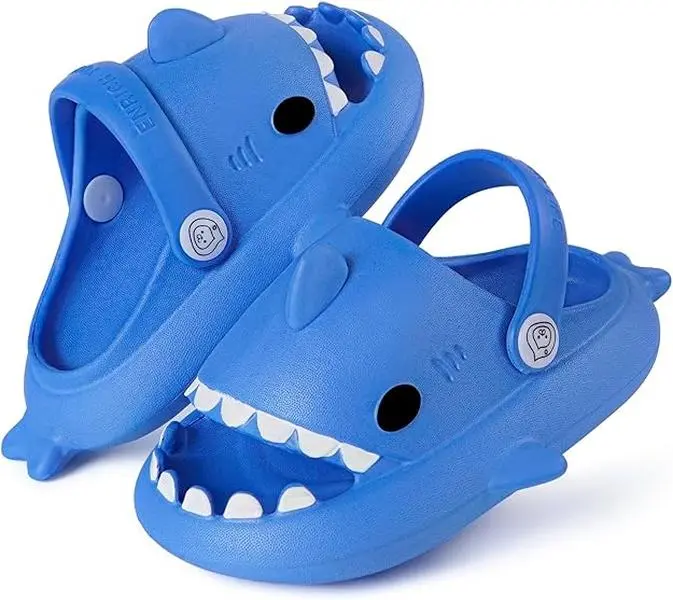 Shark Slides Cloud Beach Pool Home Slippers Cute Cartoon Open Toe Sandals Cushioned Thick Sole Shoes