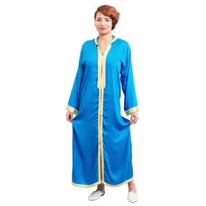 Authentic Moroccan Caftan Dress for Women – Handmade Hooded Embroidered Casual Kaftan, Breathable Fit Medium–XL