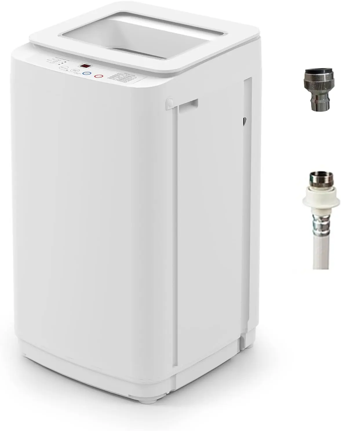 VCJ 17Lbs Portable Washing Machine, Full-Automatic Top Load Washer with 10 Wash Cycles, 3 Water Levels & LED Display, Compact Electric Laundry Washer for Apartment, Dorms, RVs and Camping