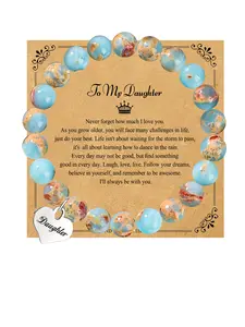 1PC Christmas Gift/Birthday Gift/Graduation Gift for Daughter - Unboxing Joy: Sweet Heart Charm Bracelet with Motivational Card - Perfect Holiday Present for Daughter & Niece/Granddaughter Personalized Jewelry