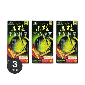 Morinaga Japanese Matcha Chocolate Coated Biscuit Sticks - 3 Pack (21.6g each) | Seasonal Limited Edition