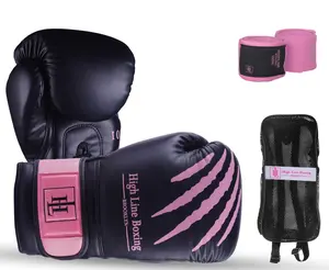 High Line Essential Series Pink Boxing Gloves for Kids| Youth Boxing Gloves for Punching, Boxing, MMA, Kickboxing, Muay Thai| Kids Punching Gloves 4 oz, 6 oz & 8 oz | Free Wrist Wraps and Bag Included