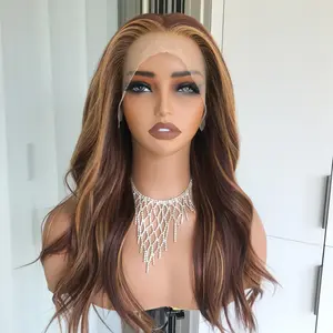 AISOM New Color Release-Greta Spun Golden Copper Free Part Loose Wave Lace Front Wig for Women 22 Inches Low Density Heat Friendly Synthetic Hair