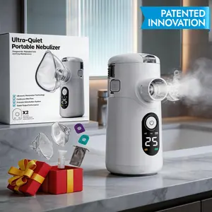 Mayluck Portable Handheld Nebulizer for Kids & Adults - Ultra-Quiet Smart Mesh Mist Machine with Self-Cleaning for Home Travel Daily Lightweight Removable