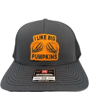 Richardson I Like Big Pumpkins Trucker Hat - Original 112 Adjustable Design with Pumpkin Graphic