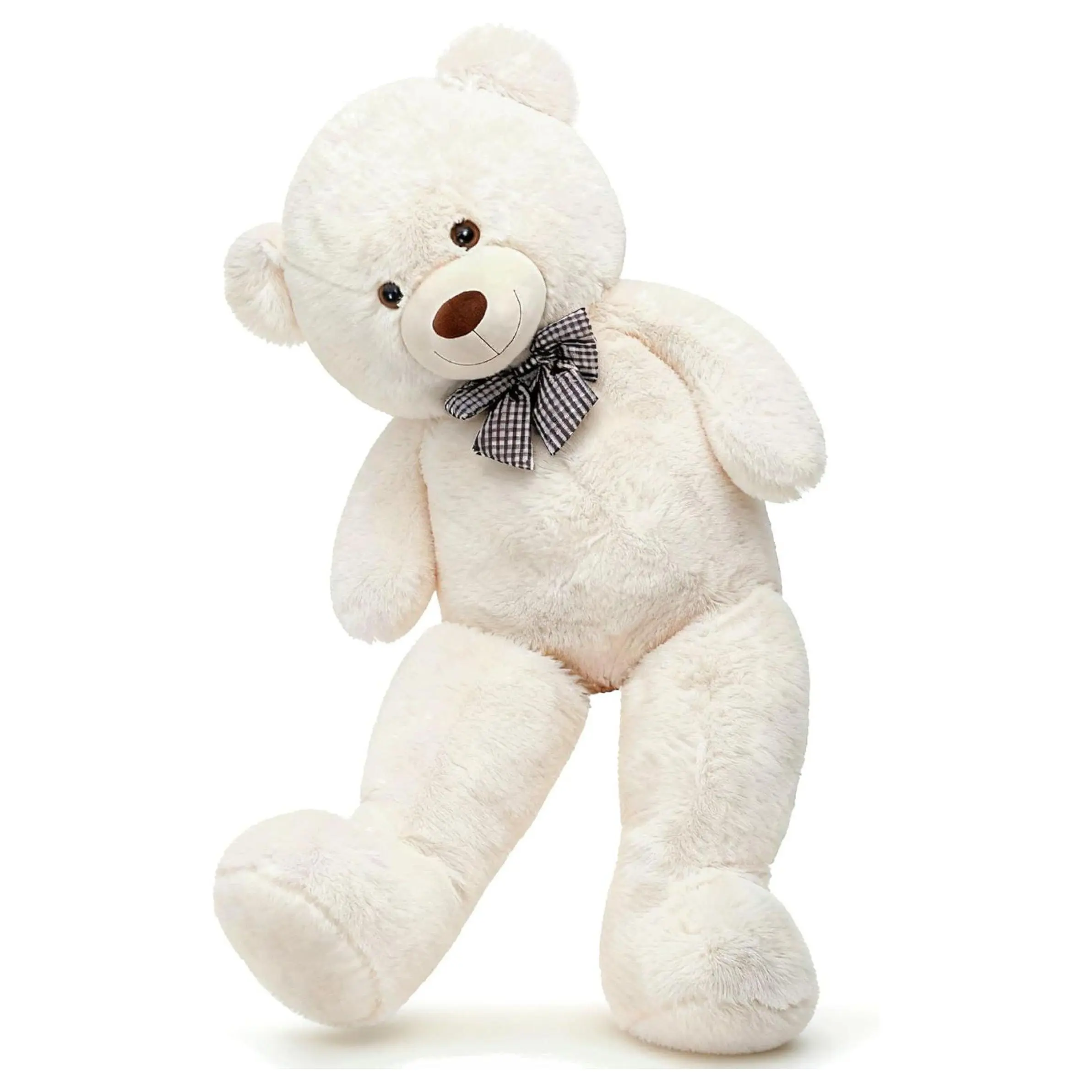 Giant Teddy Bear 47 Inch, White Plush Stuffed Animal - Large 4 Foot Teddy Bear for Kids, Girlfriend Gifts, Birthday Presents, Party Decorations