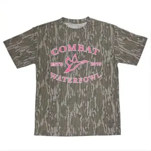 Mossy Oak Pink Camo 3D Combat Tee – Hunting Shirt Gift for Him or Dad